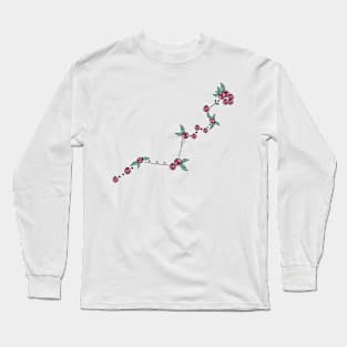 Hydra Constellation Roses and Hearts Doodle Long Sleeve T-Shirt